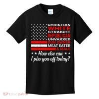 Christian White Straight Republican Unvaxxed Gun Owner Kids T-Shirt thumb 0