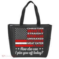 Christian White Straight Republican Unvaxxed Gun Owner Tote Bag thumb 0