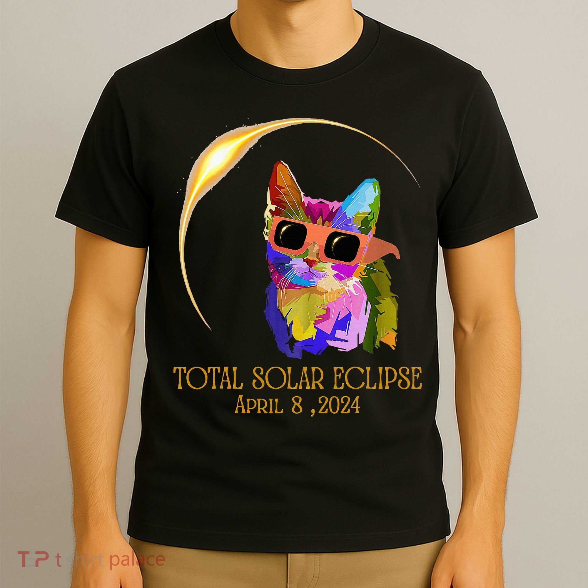 Cat Wearing Solar Eclipse Glasses T-Shirt