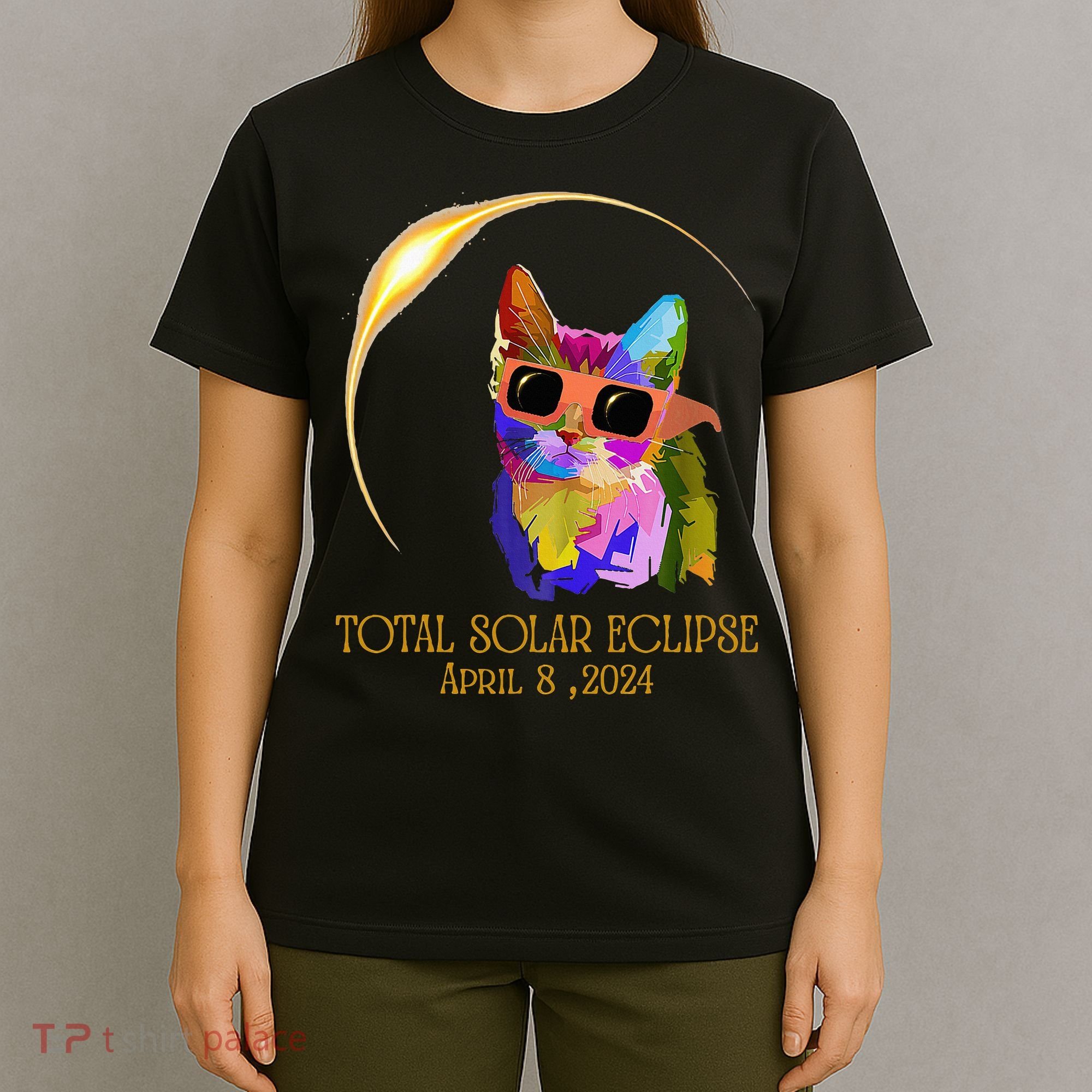 Cat Wearing Solar Eclipse Glasses T-Shirt