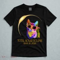 Cat Wearing Solar Eclipse Glasses T-Shirt thumb 5