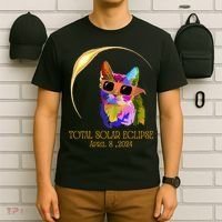 Cat Wearing Solar Eclipse Glasses T-Shirt thumb 6