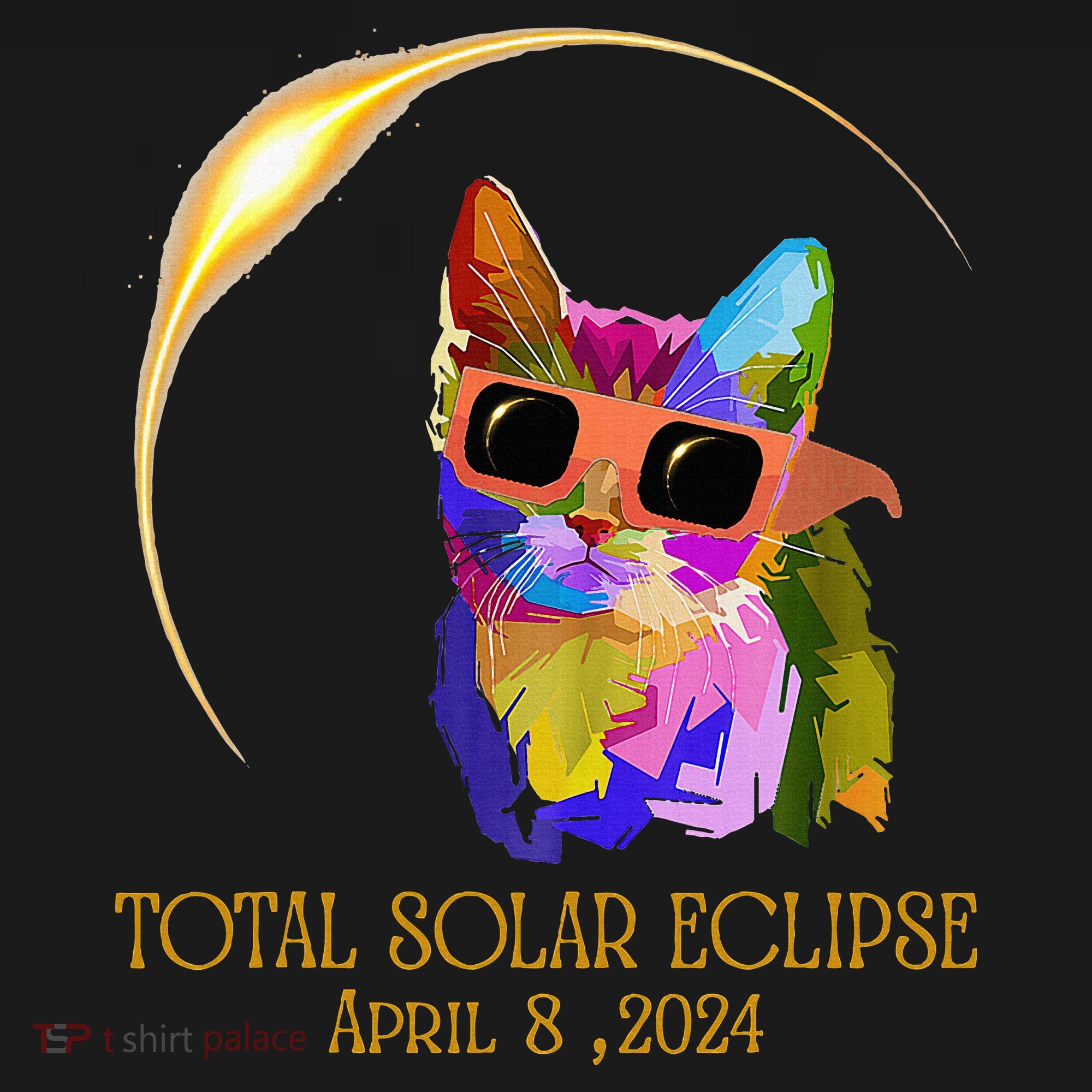 Cat Wearing Solar Eclipse Glasses T-Shirt