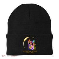 Cat Wearing Solar Eclipse Glasses Beanie thumb 0