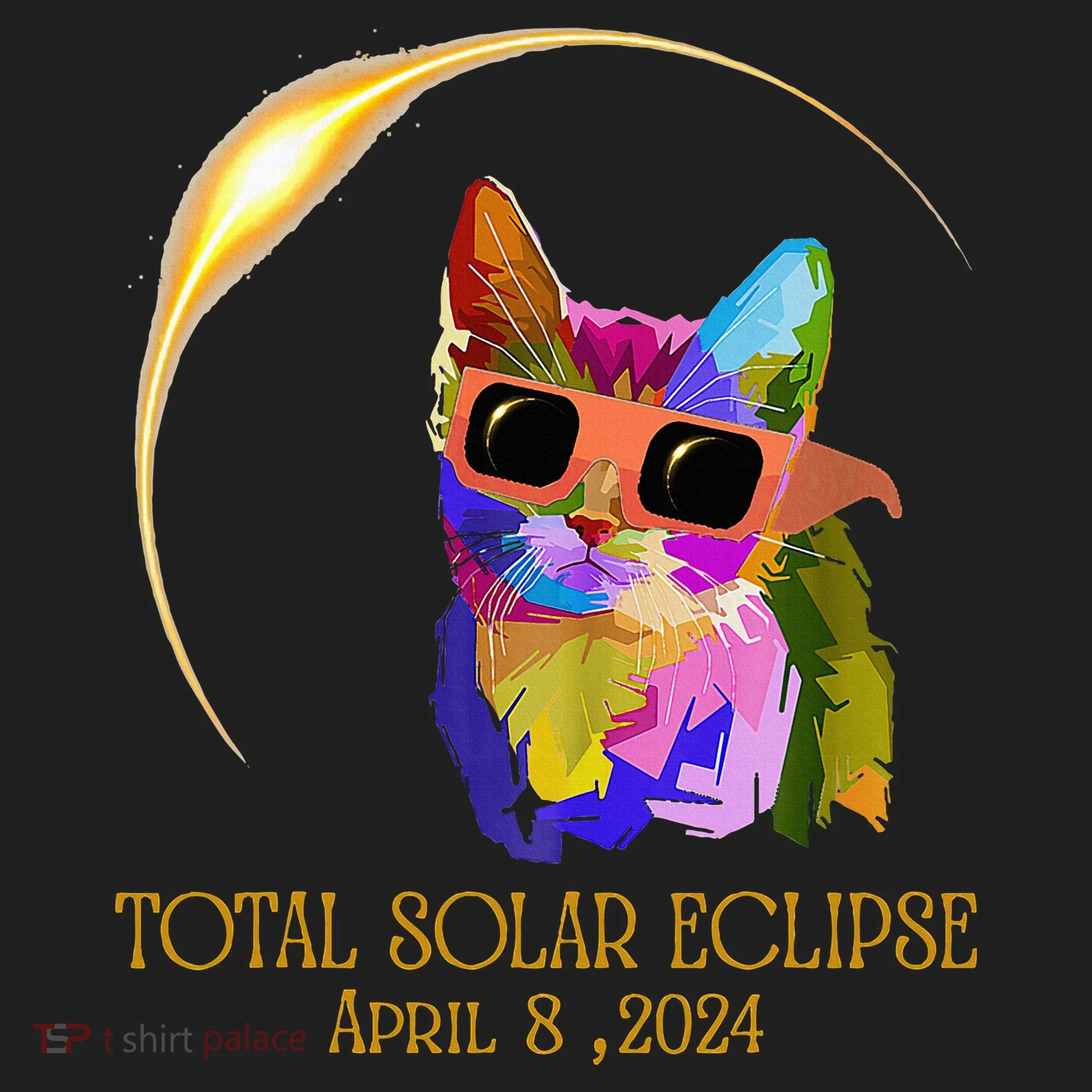 Cat Wearing Solar Eclipse Glasses Tumbler