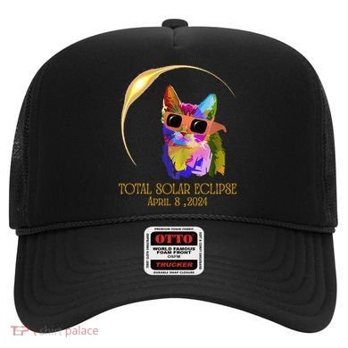 Cat Wearing Solar Eclipse Glasses Hat