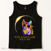 Cat Wearing Solar Eclipse Glasses Tank Top thumb 2