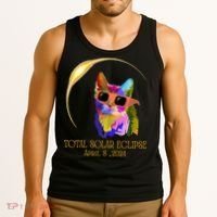 Cat Wearing Solar Eclipse Glasses Tank Top thumb 3