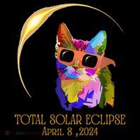 Cat Wearing Solar Eclipse Glasses Kids Sweatshirt thumb 2