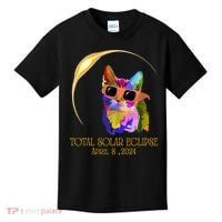 Cat Wearing Solar Eclipse Glasses Kids T-Shirt thumb 0