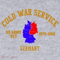 Cold War Service Germany US Army Veteran 1975 To 1980 Women's Racerback Cropped Tank thumb 2