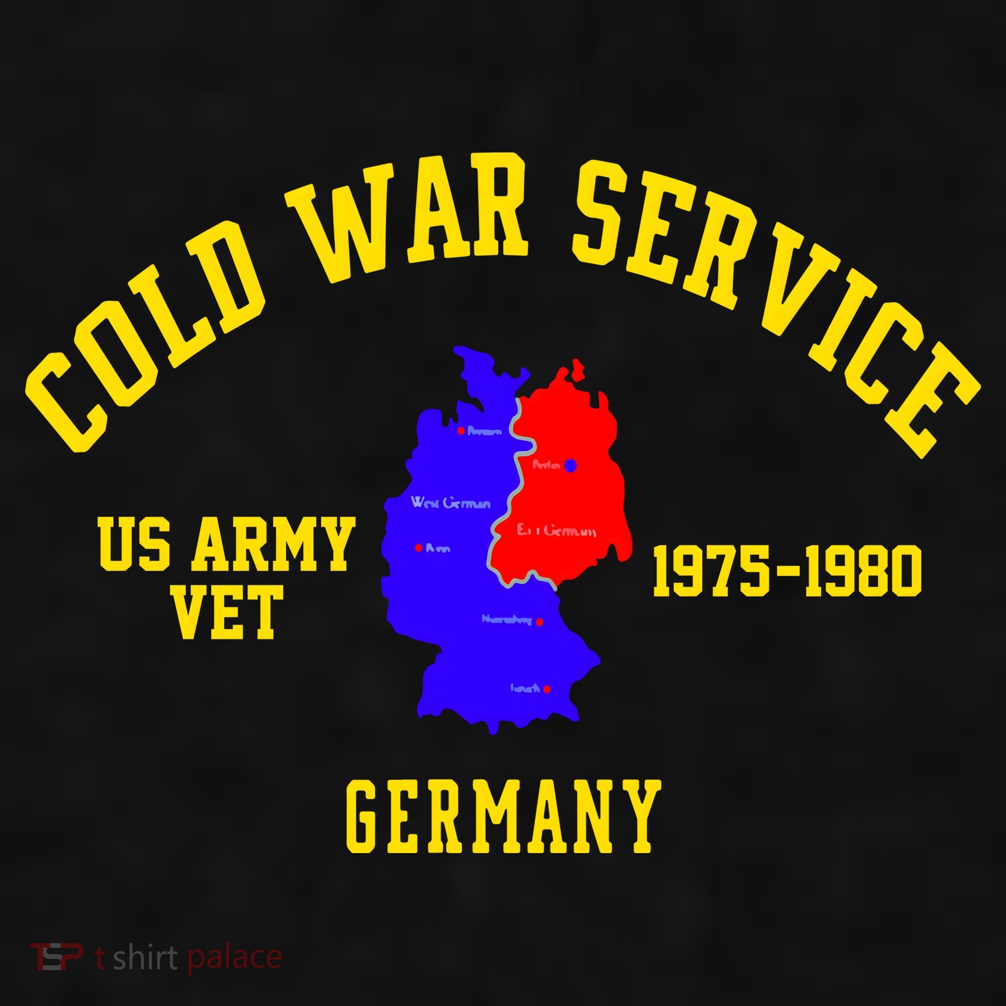 Cold War Service Germany US Army Veteran 1975 To 1980 Ladies PosiCharge Tri-Blend Wicking Tank