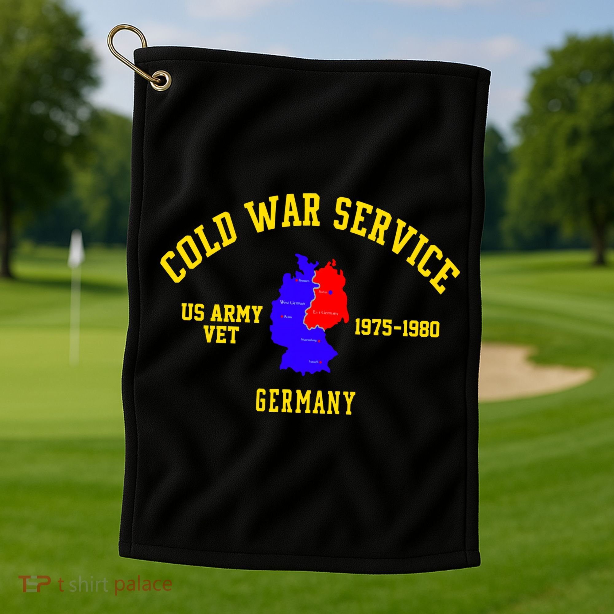 Cold War Service Germany US Army Veteran 1975 To 1980 Golf Towel