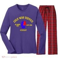 Cold War Service Germany US Army Veteran 1975 To 1980 Women's Long Sleeve Flannel Pajama Set  thumb 0