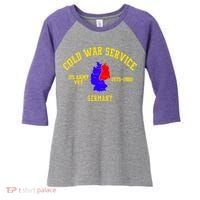 Cold War Service Germany US Army Veteran 1975 To 1980 Women's Tri-Blend 3/4-Sleeve Raglan Shirt thumb 0