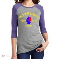 Cold War Service Germany US Army Veteran 1975 To 1980 Women's Tri-Blend 3/4-Sleeve Raglan Shirt thumb 2