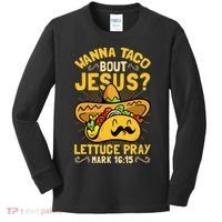 Christian Wanna Taco Bout Jesus Funny Kids Long Sleeve Shirt thumb 0