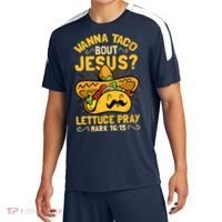 Christian Wanna Taco Bout Jesus Funny Sport-Tek Competitor United Soccer Jersey thumb 0