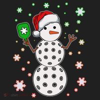 Christmas Winter Time Pickleball Snowman Women's Sweatshirt thumb 2