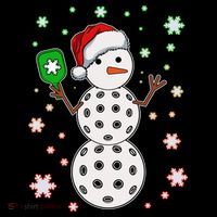 Christmas Winter Time Pickleball Snowman Women's Hoodie thumb 2
