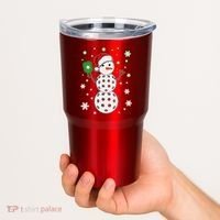 Christmas Winter Time Pickleball Snowman Tumbler thumb 2