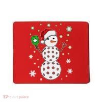 Christmas Winter Time Pickleball Snowman Mousepad thumb 0