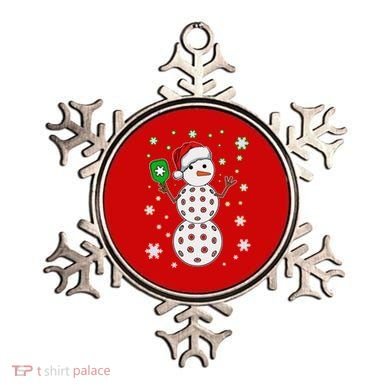 Christmas Winter Time Pickleball Snowman Ornament