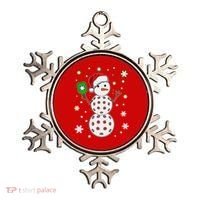 Christmas Winter Time Pickleball Snowman Ornament thumb 0