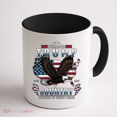 Classic Welcome To Trump Country Maga Eagle Coffee Mug back