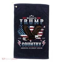 Classic Welcome To Trump Country Maga Eagle Golf Towel thumb 0