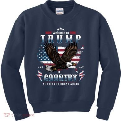 Classic Welcome To Trump Country Maga Eagle Kids Sweatshirt