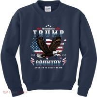 Classic Welcome To Trump Country Maga Eagle Kids Sweatshirt thumb 0