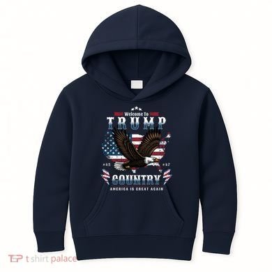 Classic Welcome To Trump Country Maga Eagle Kids Hoodie