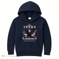 Classic Welcome To Trump Country Maga Eagle Kids Hoodie thumb 0