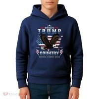 Classic Welcome To Trump Country Maga Eagle Kids Hoodie thumb 4