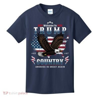 Classic Welcome To Trump Country Maga Eagle Kids T-Shirt