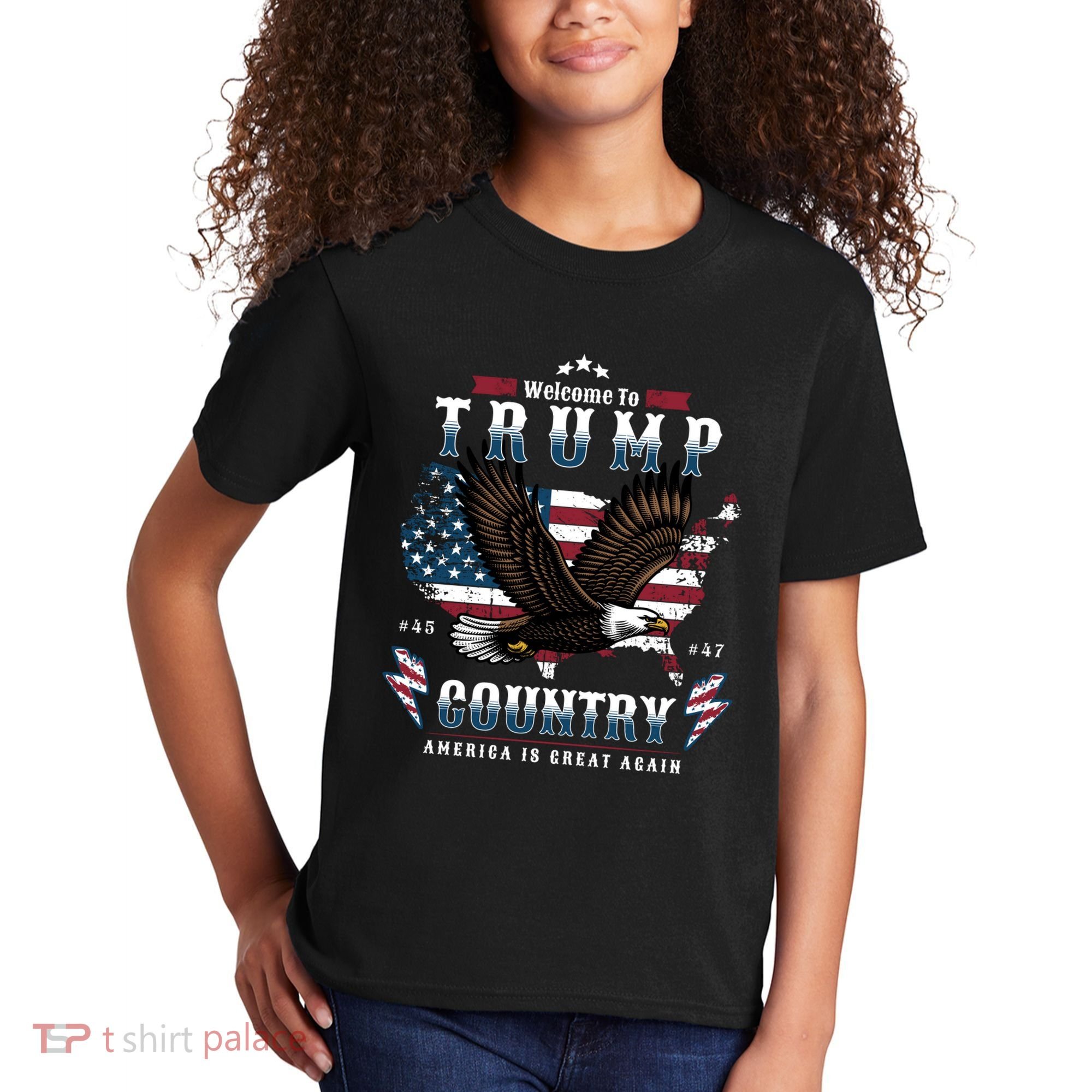 Classic Welcome To Trump Country Maga Eagle Kids T-Shirt