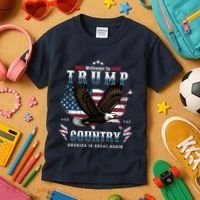 Classic Welcome To Trump Country Maga Eagle Kids T-Shirt thumb 3