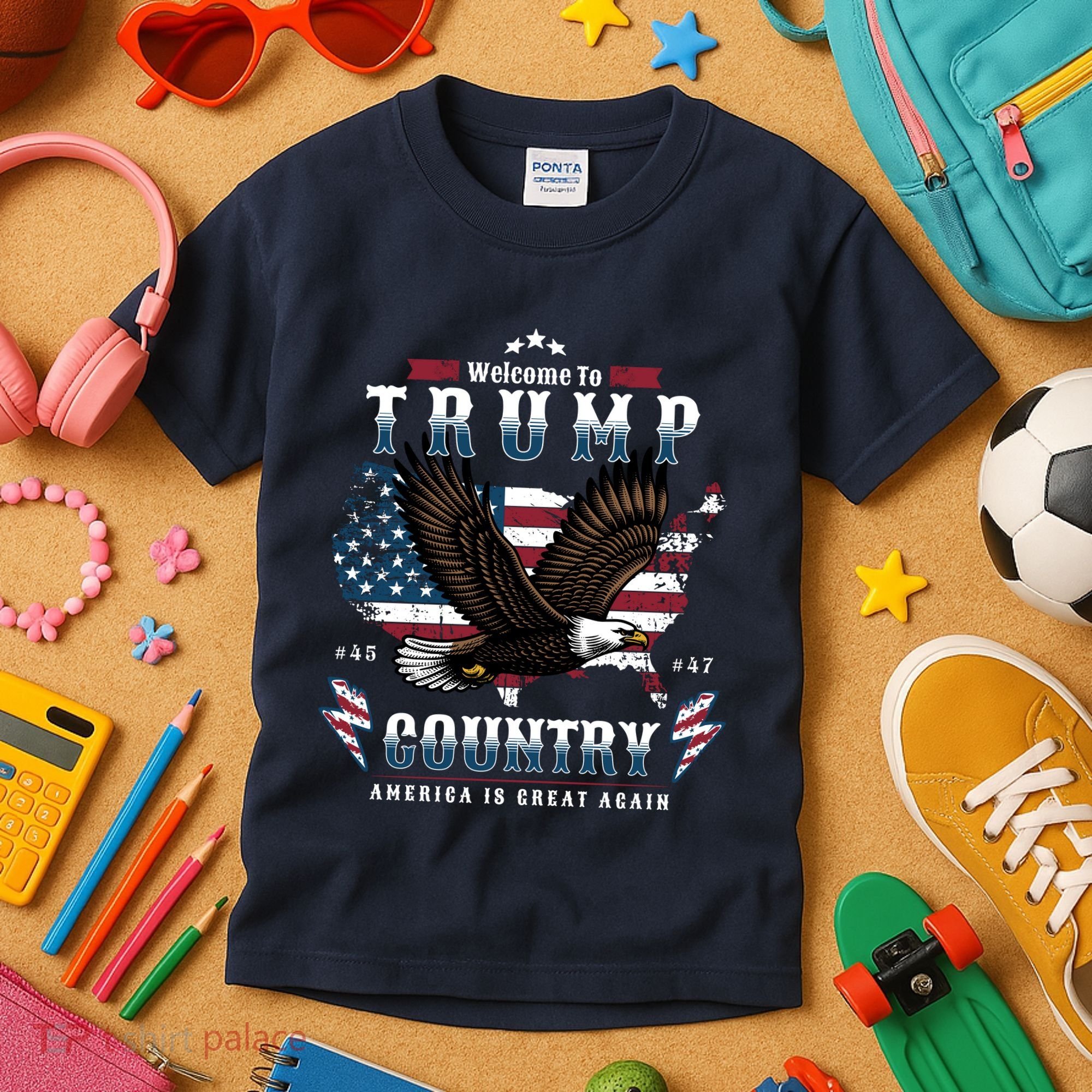 Classic Welcome To Trump Country Maga Eagle Kids T-Shirt