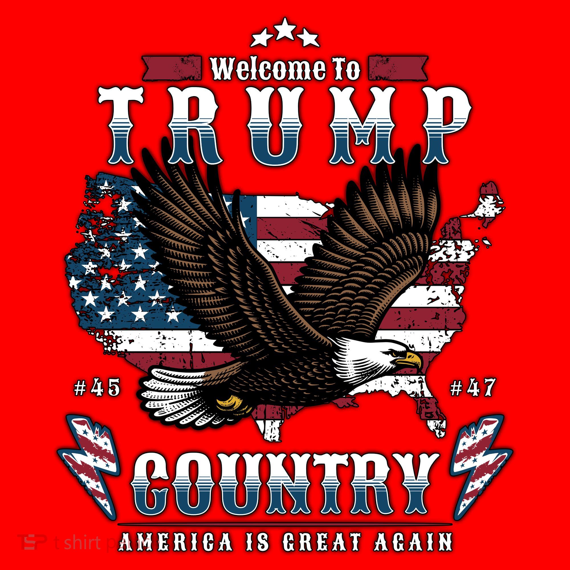 Classic Welcome To Trump Country Maga Eagle Santa Hat