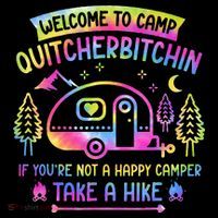 Camper Welcome To Camp Quitcherbitchin Funny Camping Life Women's Hoodie thumb 2