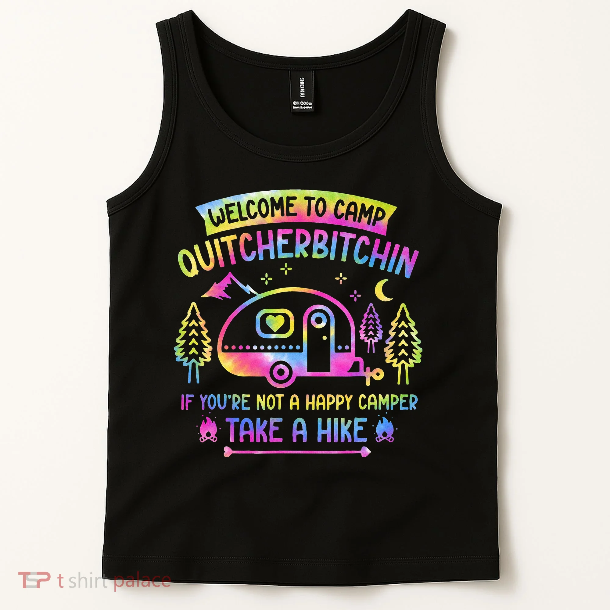 Camper Welcome To Camp Quitcherbitchin Funny Camping Life Tank Top
