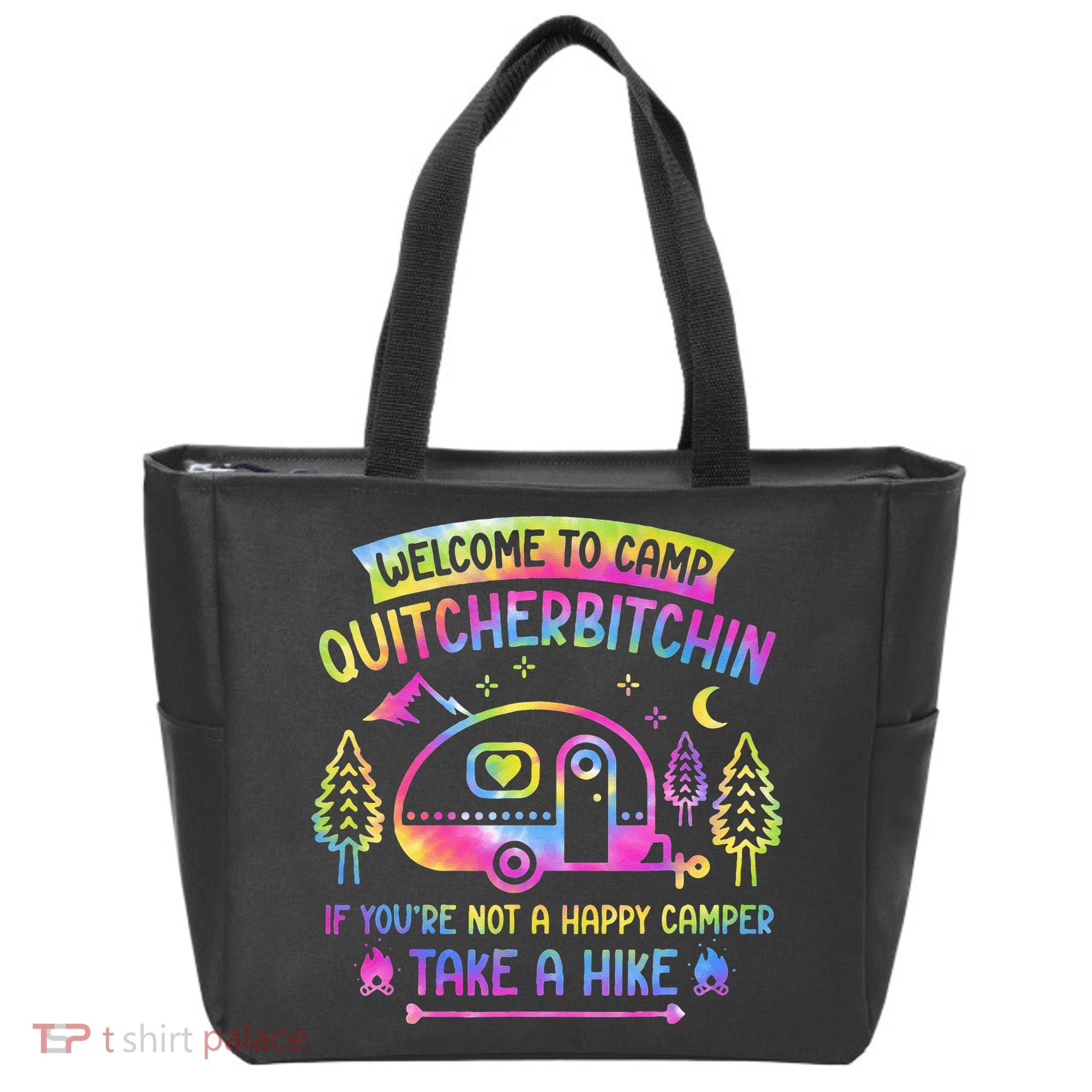 Camper Welcome To Camp Quitcherbitchin Funny Camping Life Tote Bag