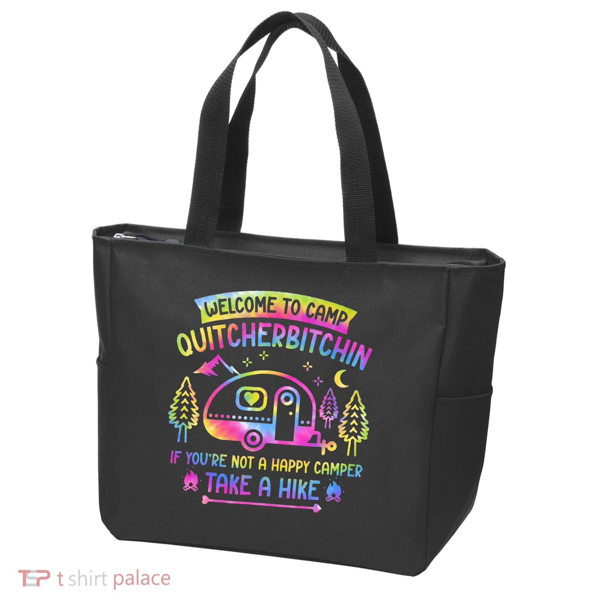 Camper Welcome To Camp Quitcherbitchin Funny Camping Life Tote Bag
