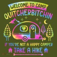 Camper Welcome To Camp Quitcherbitchin Funny Camping Life The Baniff Cuffed Pom Beanie thumb 2