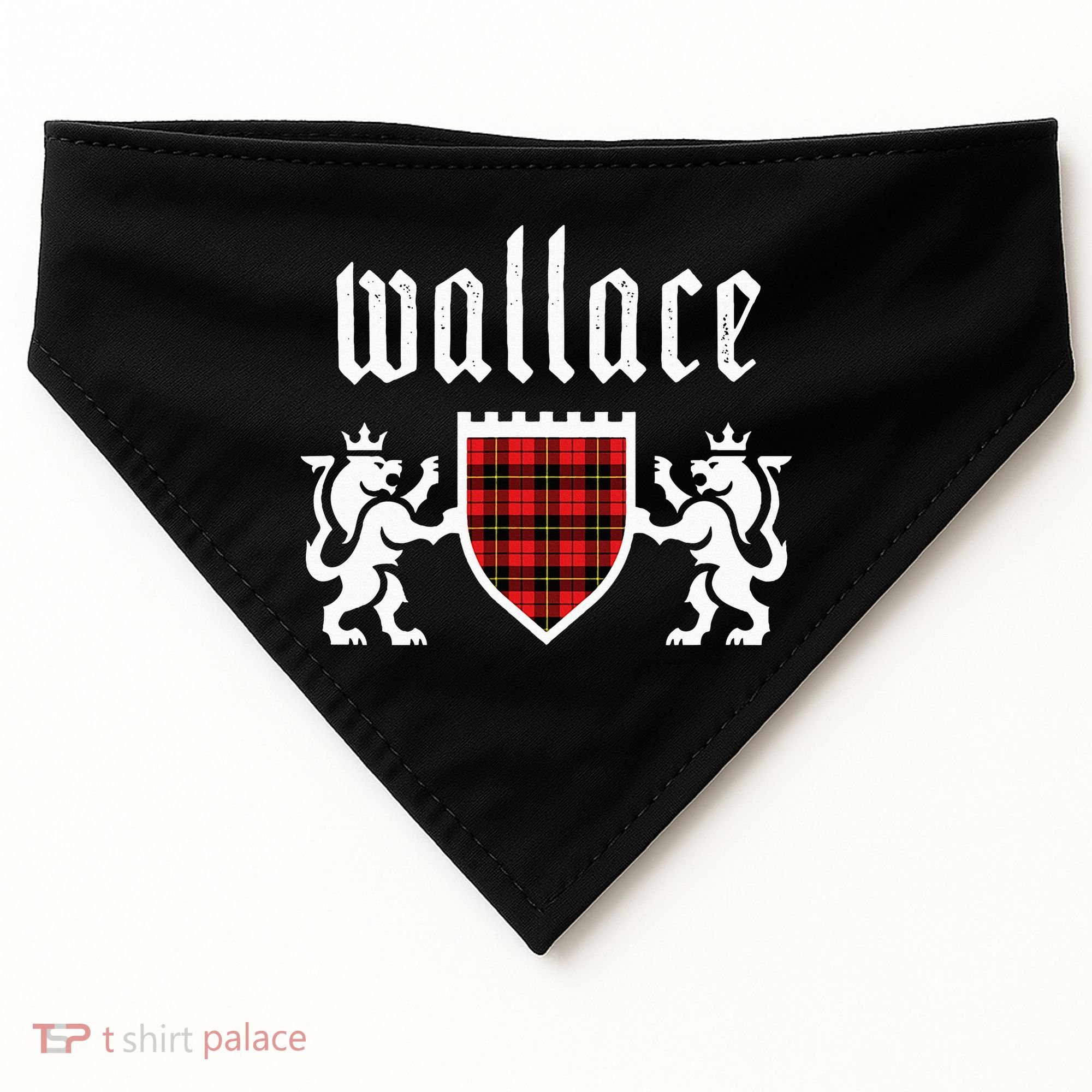 Clan Wallace Tartan Scottish Plaid Wallace Family USA-Made Doggie Bandana