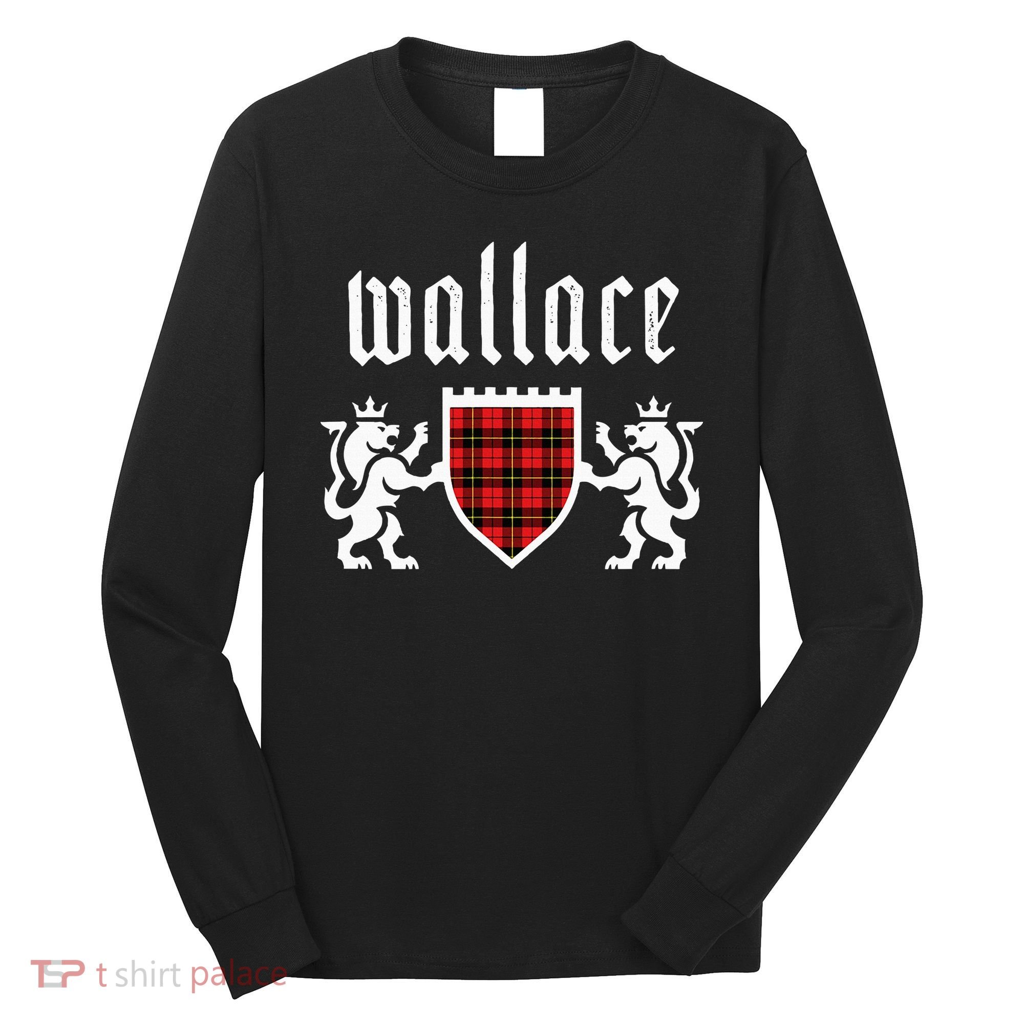 Clan Wallace Tartan Scottish Plaid Wallace Family Long Sleeve Shirt