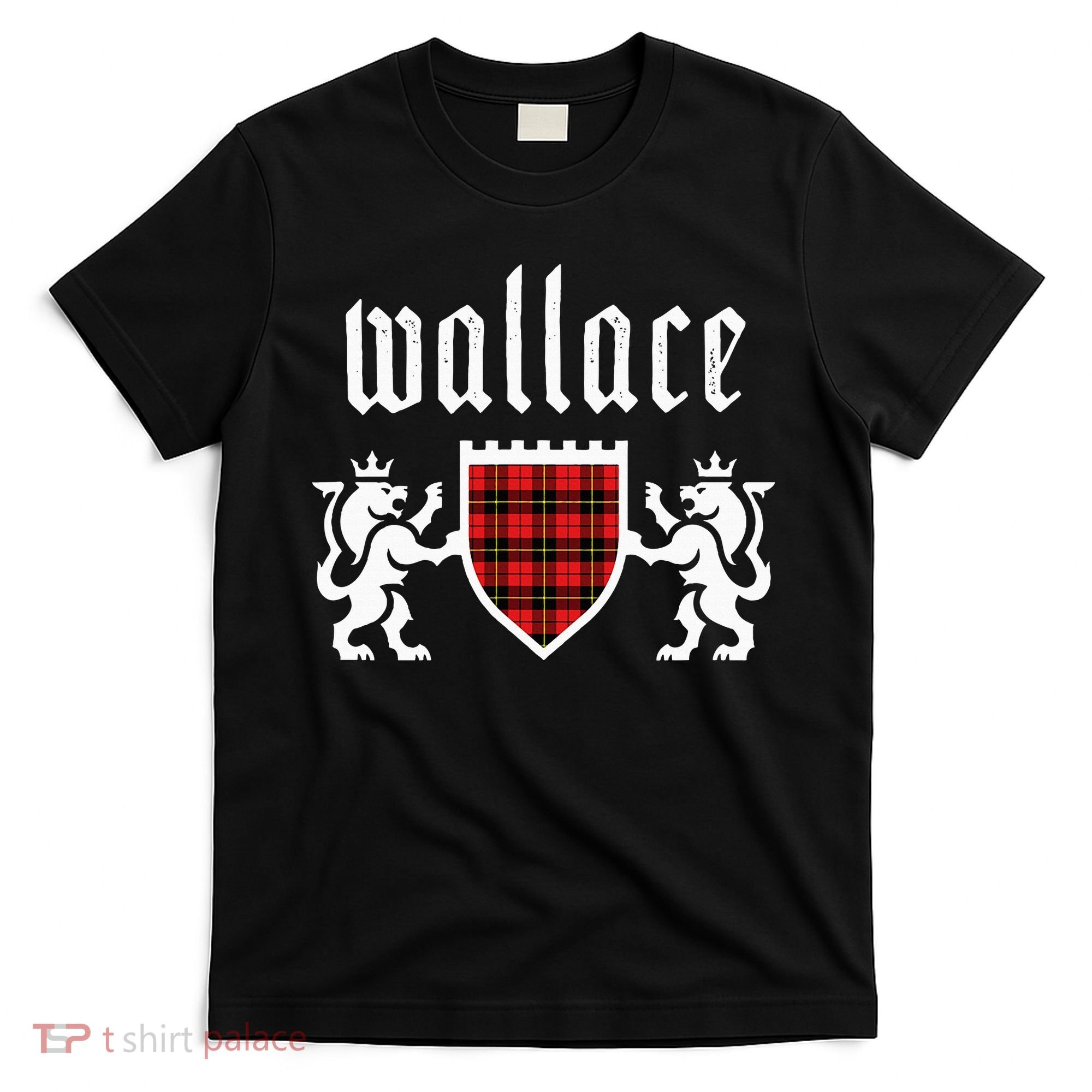 Clan Wallace Tartan Scottish Plaid Wallace Family T-Shirt