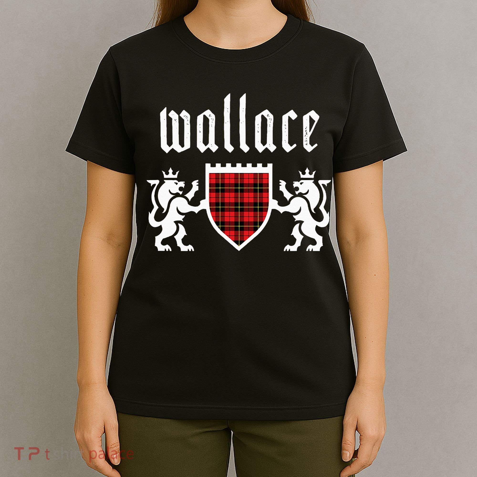 Clan Wallace Tartan Scottish Plaid Wallace Family T-Shirt