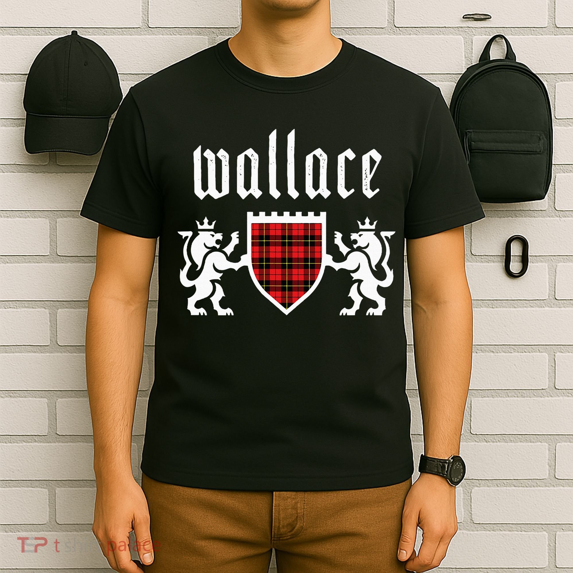 Clan Wallace Tartan Scottish Plaid Wallace Family T-Shirt